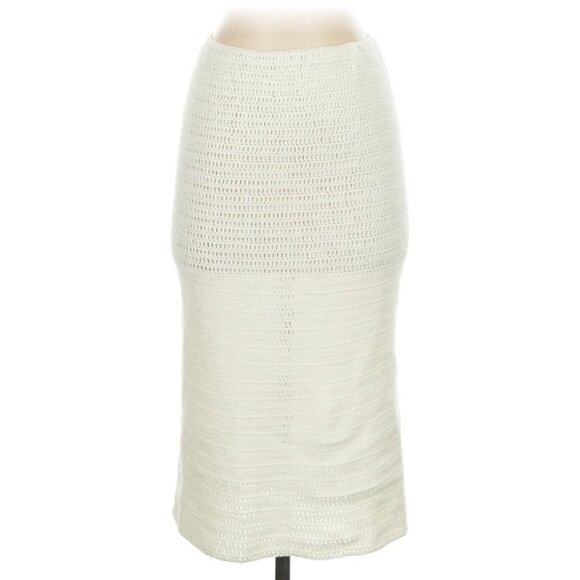 Revolve Bahia Maria Maxi Rose Midi Skirt in Ivory Small/Medium - Picture 2 of 4